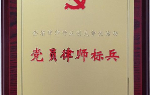 喜报：我所主任朱虹被评为全省律师行业创先争优活动党员律师标兵 